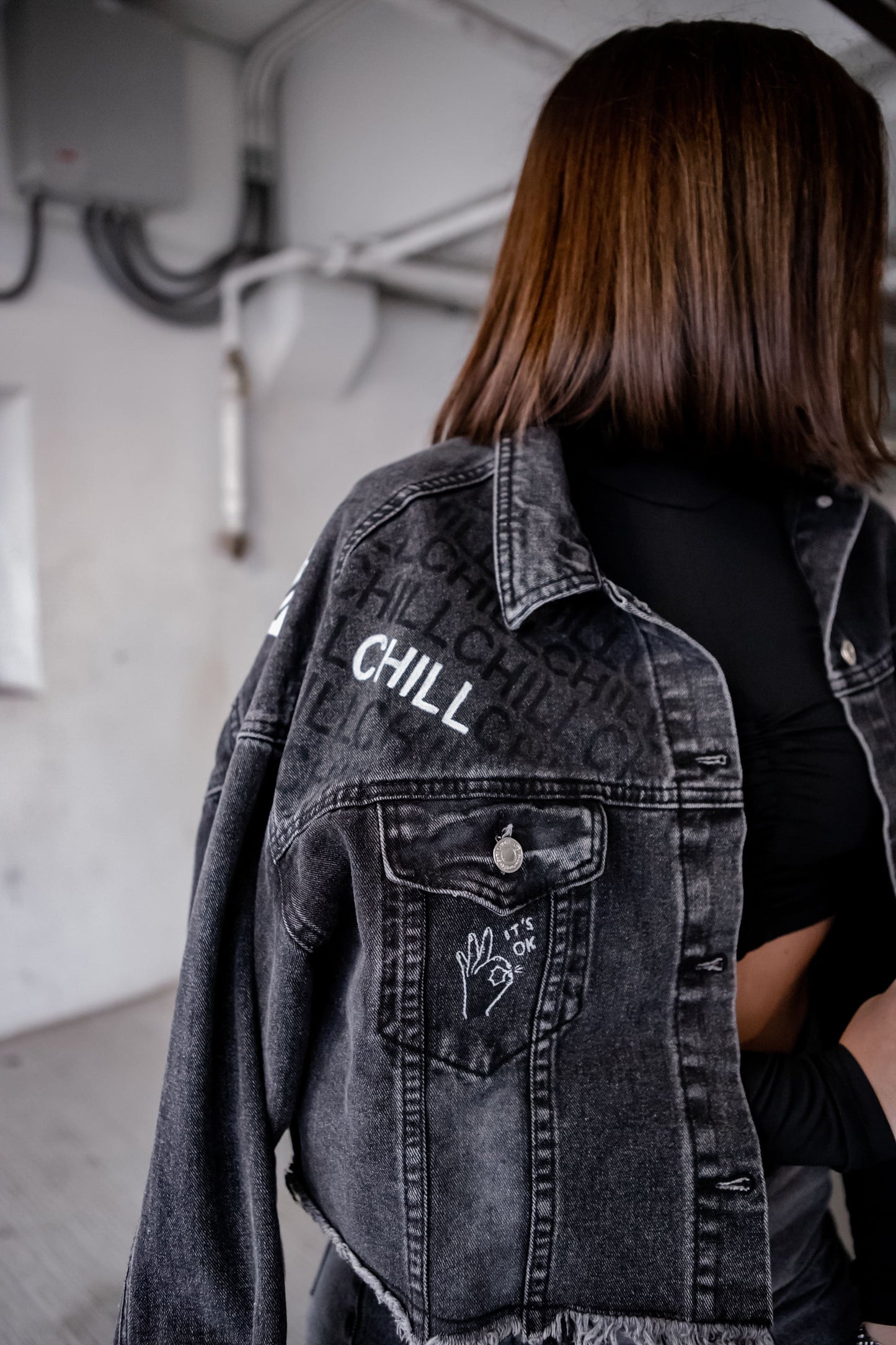 DENIM JACKET "RELAX THE MIND"