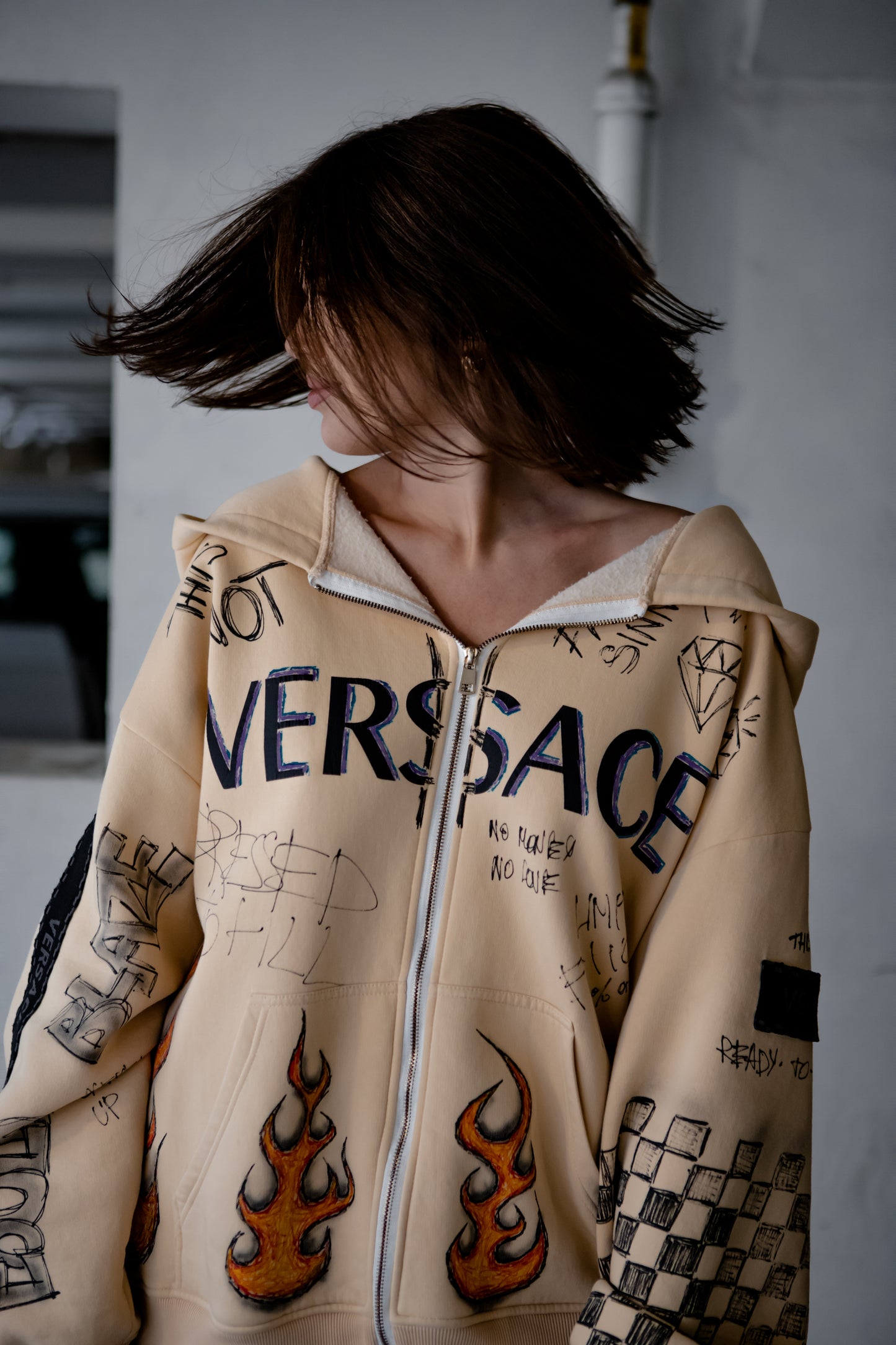 CUSTOM JACKET "NO THIS IS NOT VERSACE"