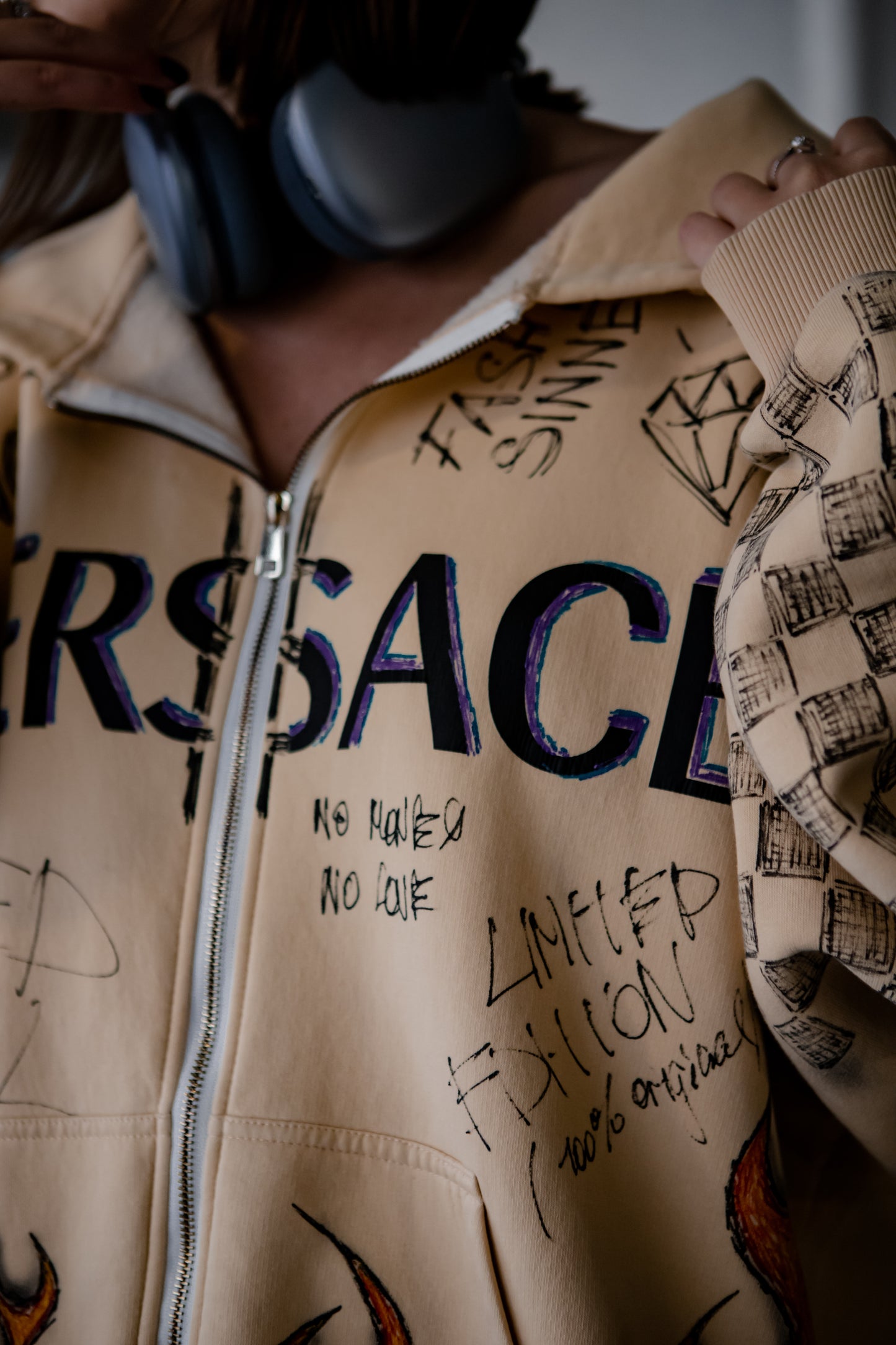 CUSTOM JACKET "NO THIS IS NOT VERSACE"