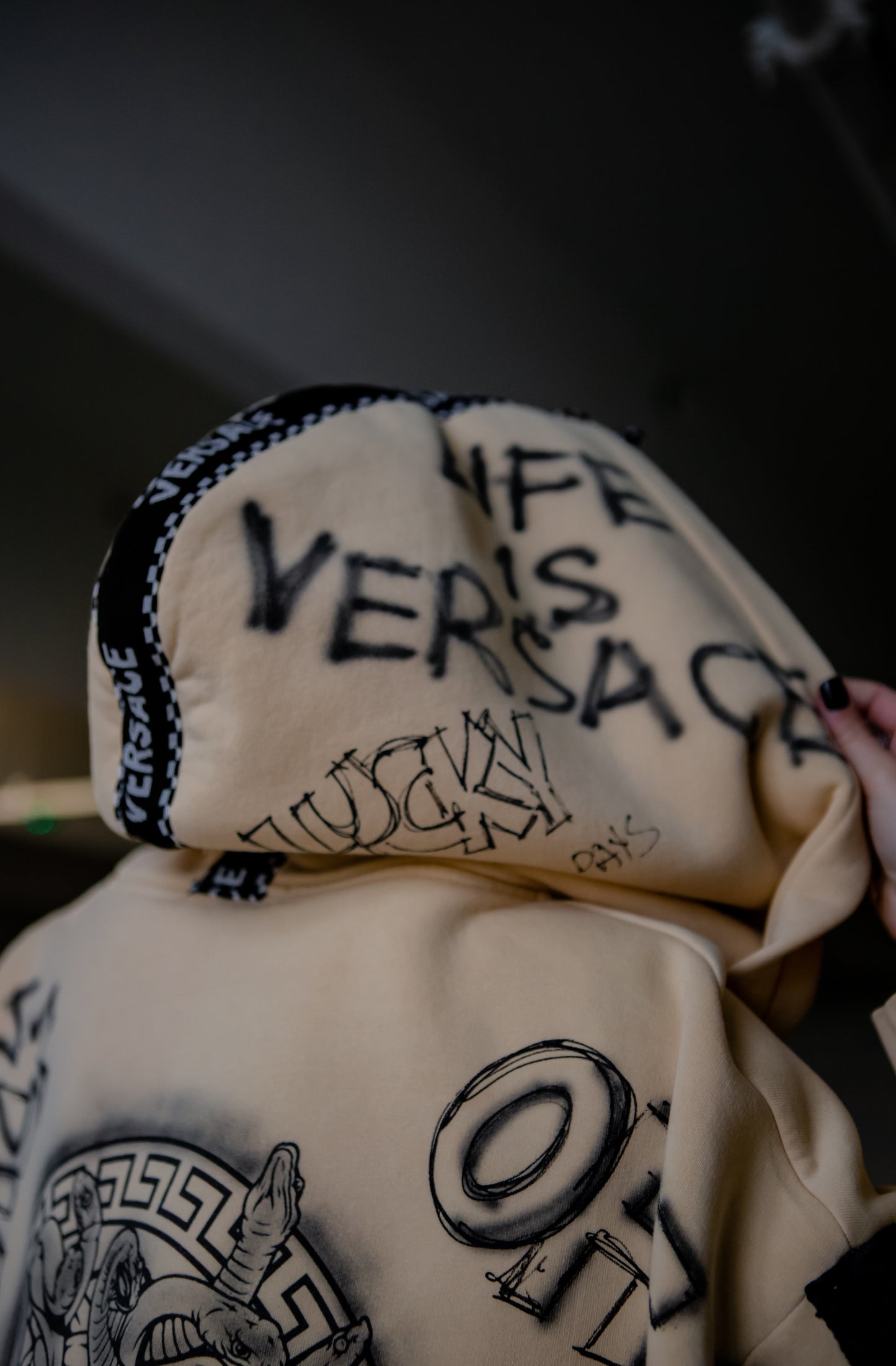 CUSTOM JACKET "NO THIS IS NOT VERSACE"