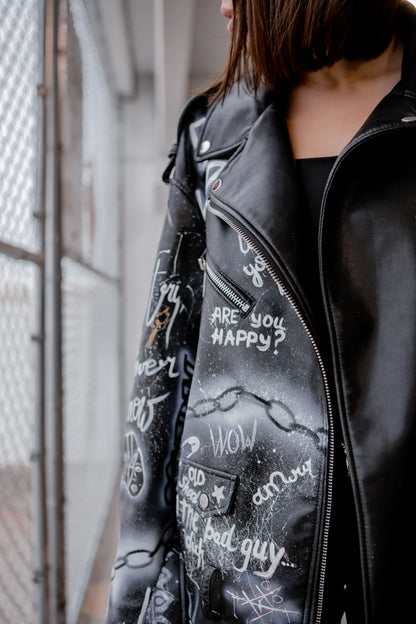 LEATHER JACKET "NOBODY IS GONNA KNOW"