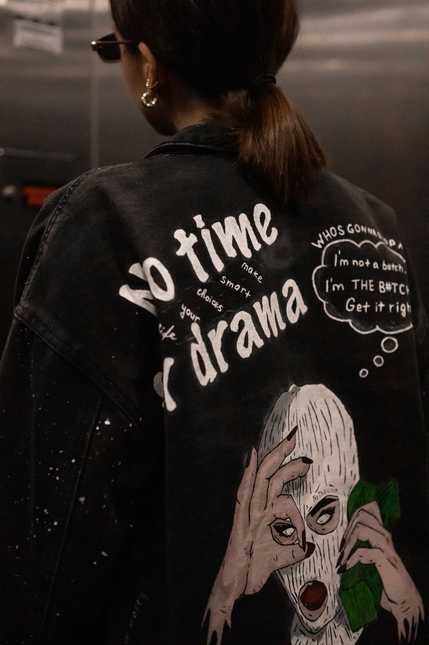 DENIM JACKET "NO DRAMA"