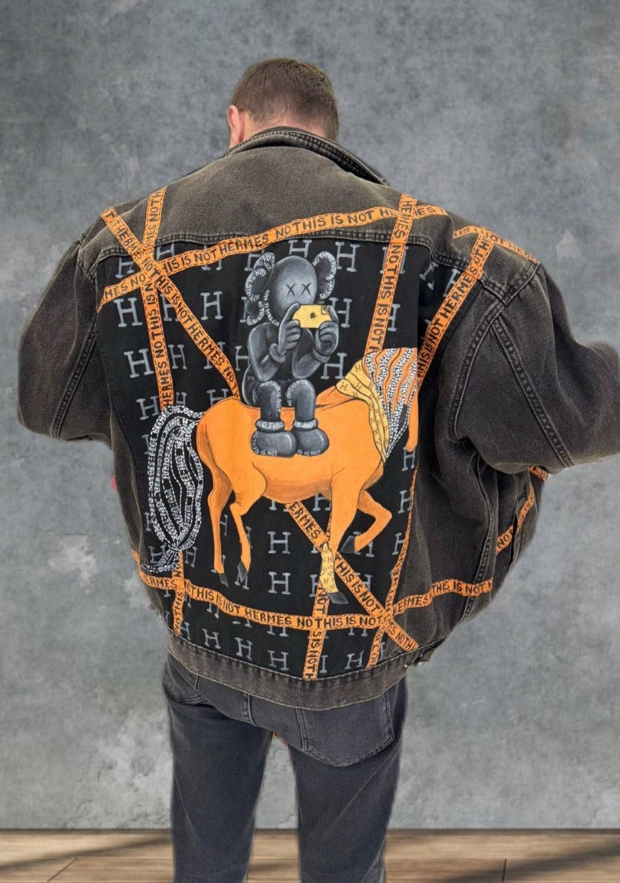 Denim Jacket "No This is Not Hermesss"